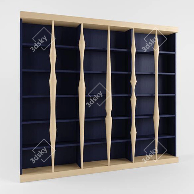 Italian Open Bookcase - Morelato 3D model image 1