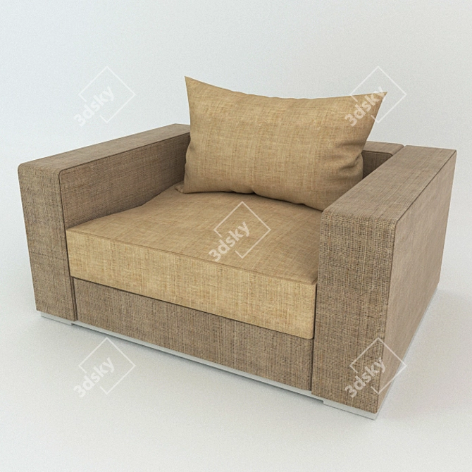Elegant Comfort Chair 3D model image 1