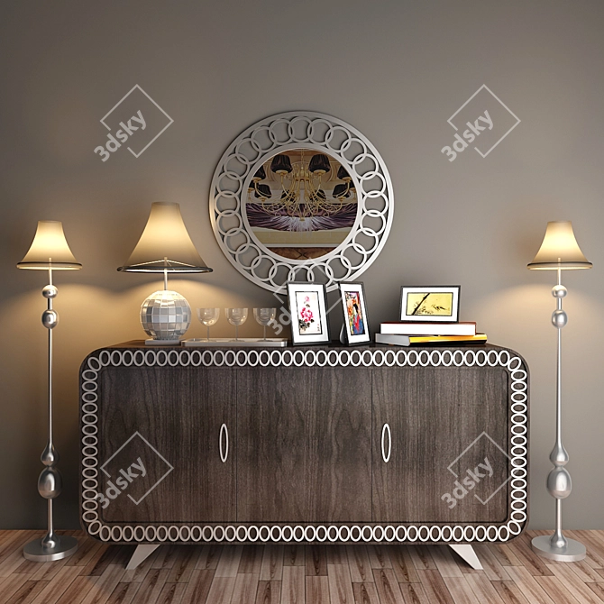 Elegant Home Decor Elements 3D model image 1