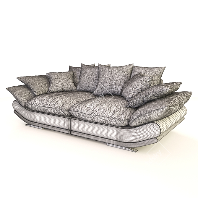 Avignon Hoff Triangular Pillow Sofa 3D model image 3