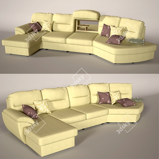 Kansas 8SVMD Premium Sofa: Ultimate Comfort & Quality 3D model image 1