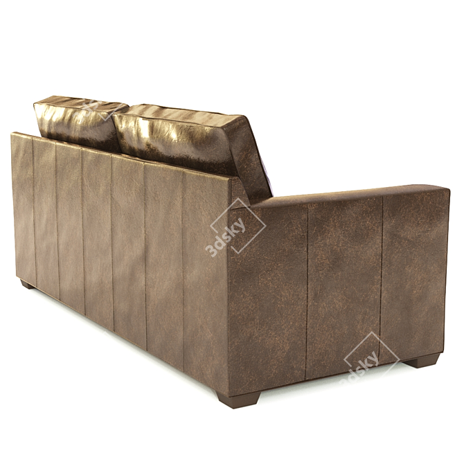 Davis Leather Queen Sofa 3D model image 3