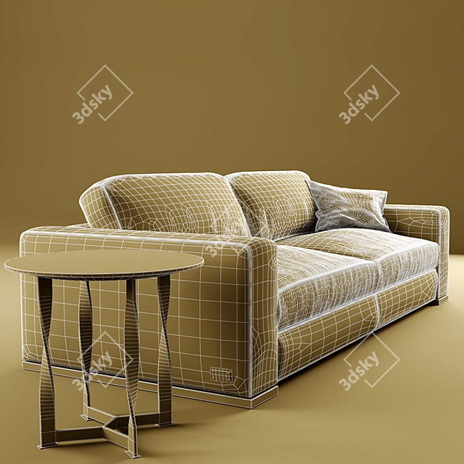 Luxury Textured Sofa 3D model image 3