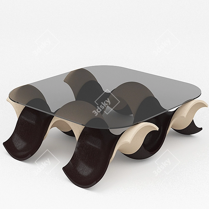 WaveStyle Modern Table 3D model image 1