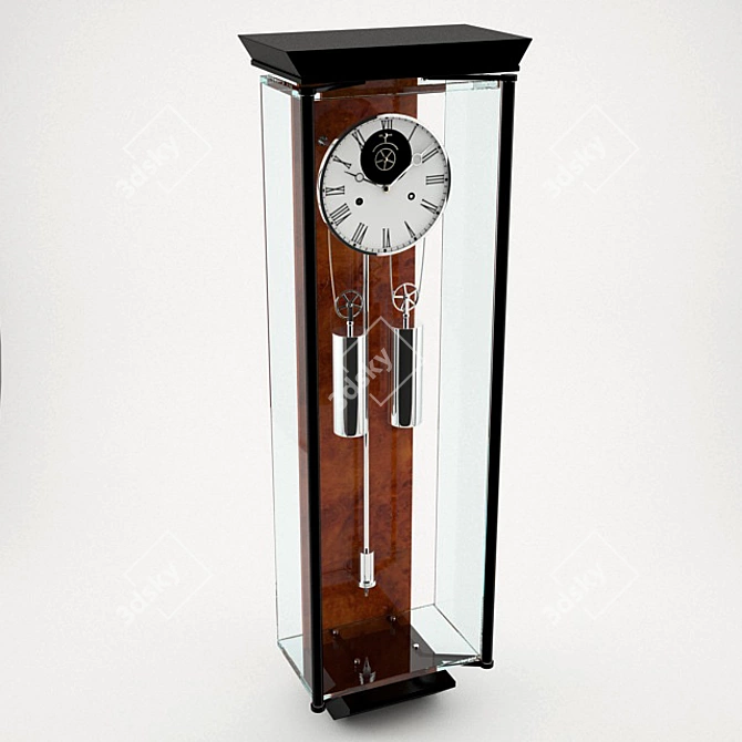Elegant Kieninger Pendulum Clock 3D model image 1