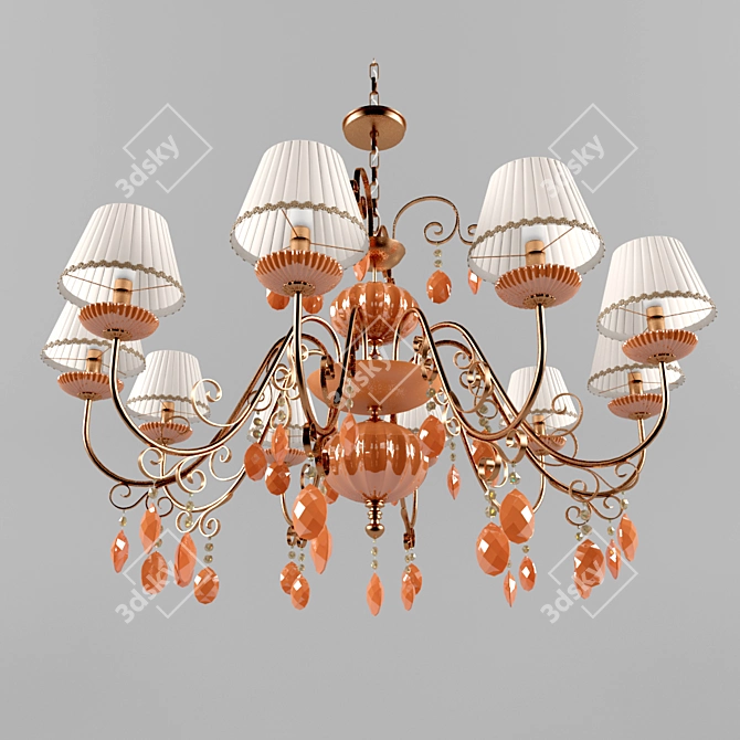 Emme Pi Light: Sleek and Elegant Pendant Chandelier 3D model image 1