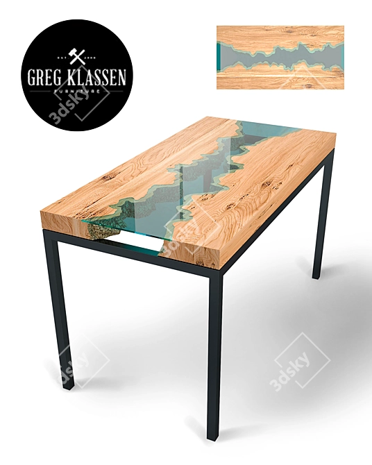 Natural Wood Table by Greg Klassen 3D model image 1