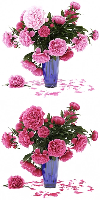 Silk Peonies: Vray-Rendered 3D Flowers 3D model image 3