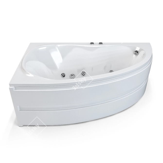 BAS Alegra Corner Bathtub 3D model image 1