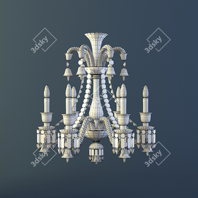 Title: Baccarat Zenith 6L Chandelier 3D model image 2