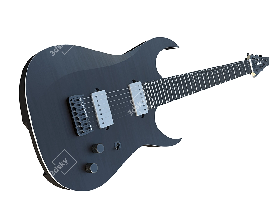 Seven-String Electric Guitar 3D model image 1