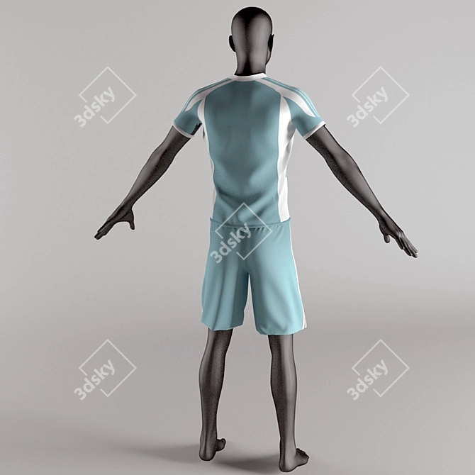 Sporty Mannequin with Multiple Outfits 3D model image 3