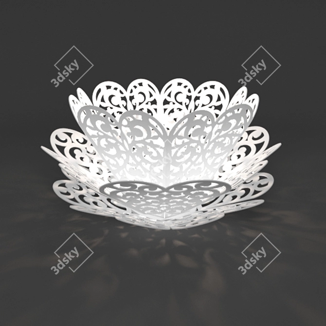 Elegant Openwork Candleholder 3D model image 1