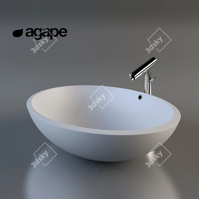 Agape SpoonXL+Square: Versatile Utensil for Every Meal 3D model image 1