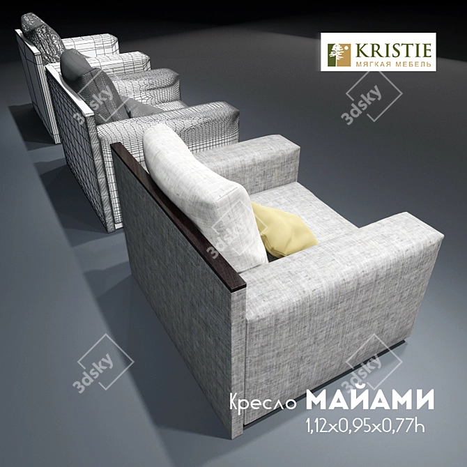 Kristie Miami Chair | Customizable Design 3D model image 2