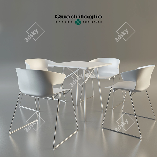 Quadrifoglio Cove: Stylish Kitchen Furniture 3D model image 1