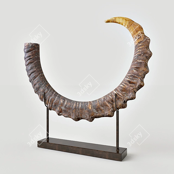 Uttermost Sable Horn Sculpture 3D model image 1