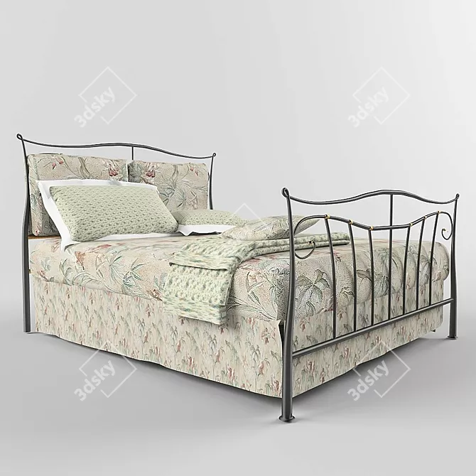 Morgana Forged Bed 3D model image 1