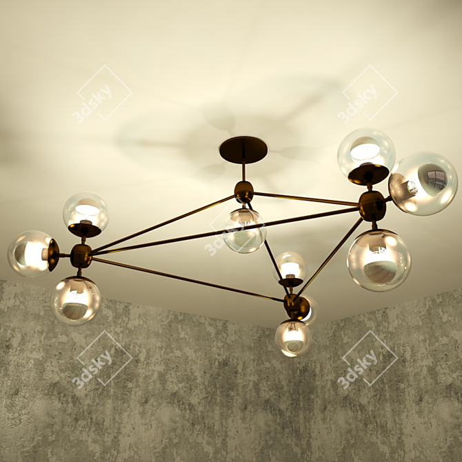 Sleek and Stylish Modo Chandelier 3D model image 2