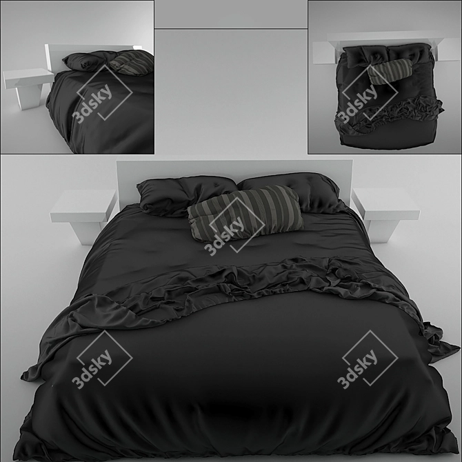 Contemporary Sleep Haven: Modern Bed 3D model image 1