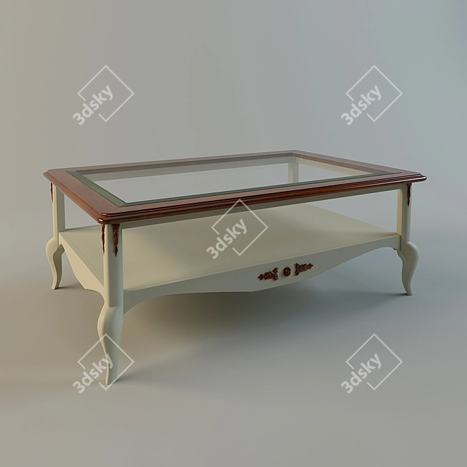 Sleek Modern Coffee Table 3D model image 1