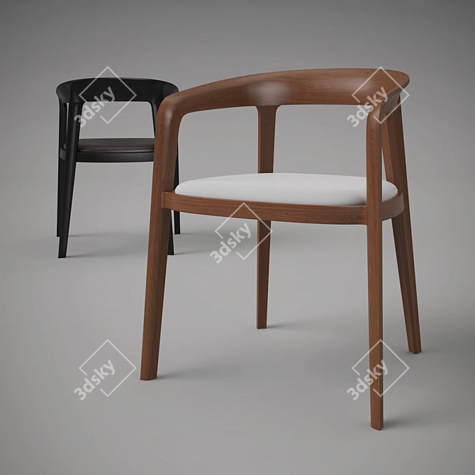 Elegant BERNHARDT Corvo Chair 3D model image 2