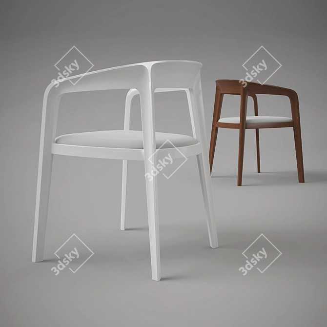 Elegant BERNHARDT Corvo Chair 3D model image 3