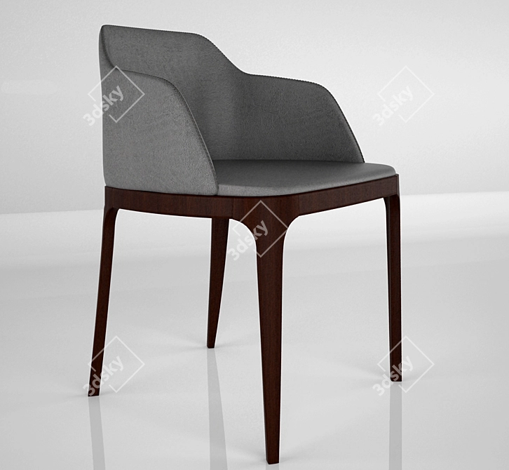 Elegant Grace Chair by Poliform 3D model image 1