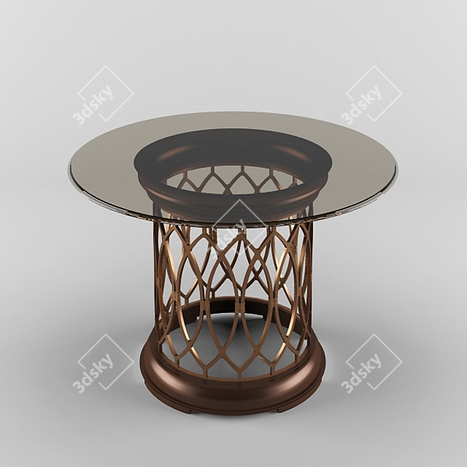 Sleek Wood Coffee Table 3D model image 1