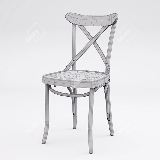 Elegant Calvi Bentwood Chair 3D model image 3