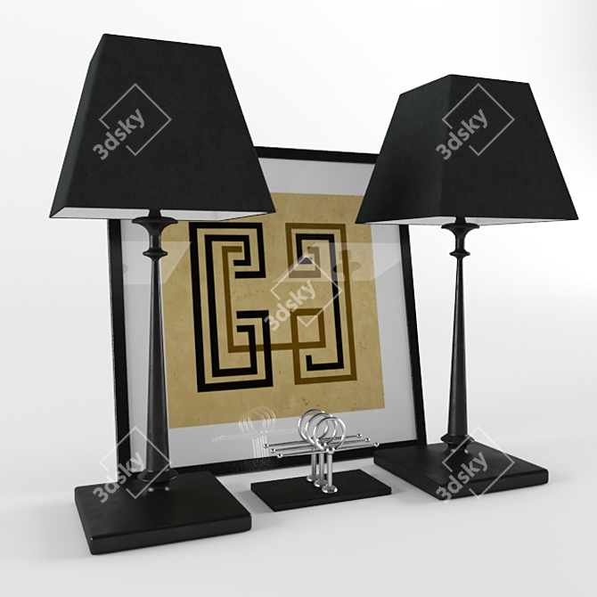 Elegant Tabletop Accessories 3D model image 1