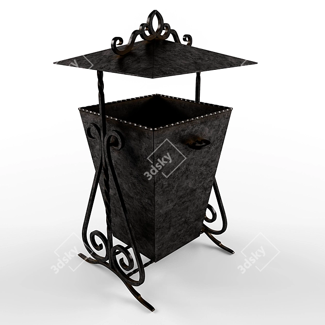 Elegant Forged Urn 3D model image 1