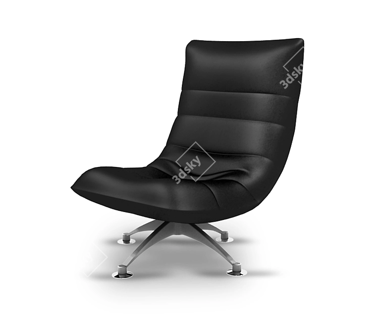 Title: Elegant Iris Chair 3D model image 1