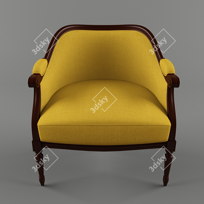 Timeless Comfort: Classic Armchair for Any Space 3D model image 2