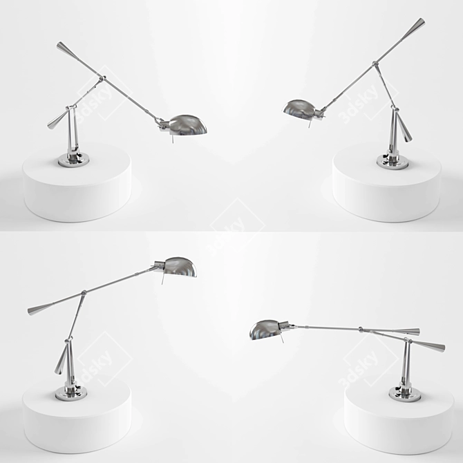 Elegant Adjustable Equilibrium Lamp 3D model image 3