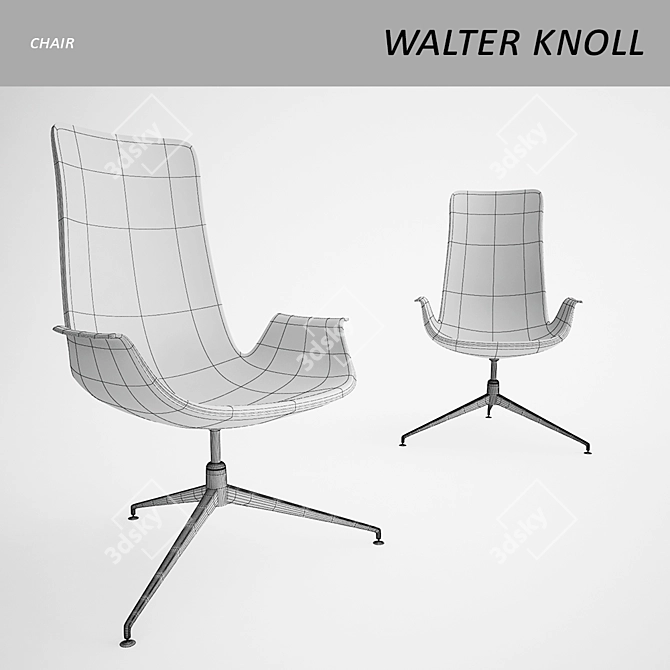 Walter Knoll Chair: Sleek Modern Design 3D model image 2