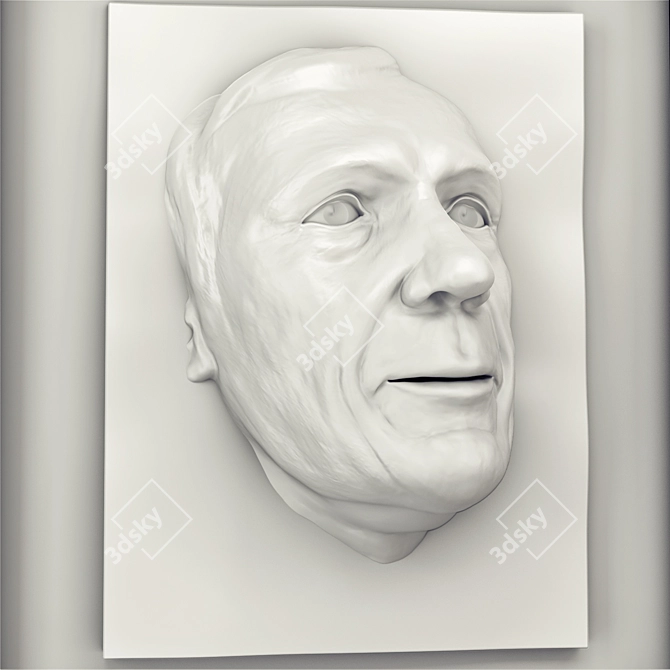 Elegant Head Sculpture for Home & Museum 3D model image 2