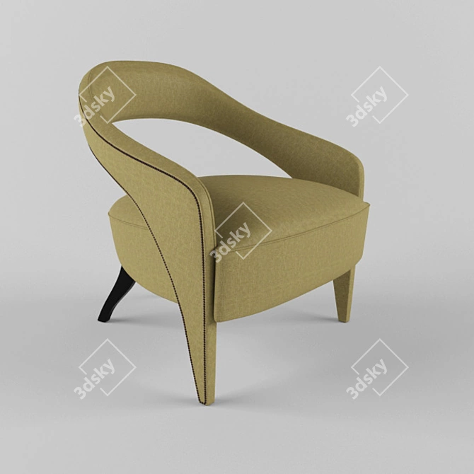 Modern Elegance: TELLUS Armchair 3D model image 1