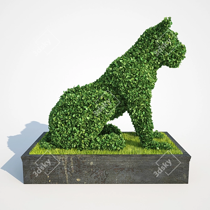 Lioness Topiary 3D model image 2