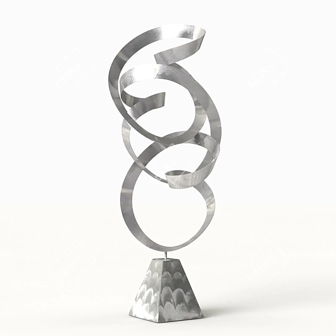 Contemporary Metal Sculpture by Zuo 3D model image 1