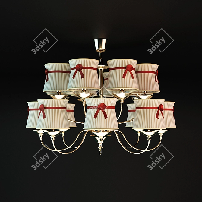 Elegant 90cm Classic Chandelier 3D model image 1