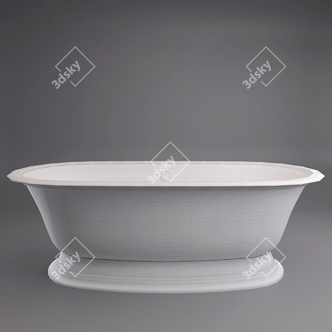 Luxurious Elwick Victoria + Albert Baths 3D model image 2