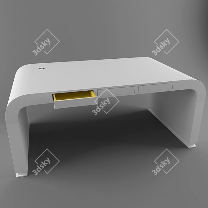 Hi-Tech Office Table 3D model image 1