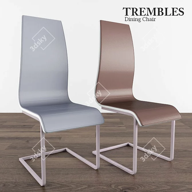 Elegant Trembles Dining Chair 3D model image 1