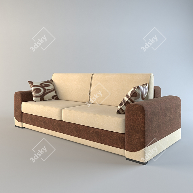 Stylish "Favorite" Sofa 3D model image 2