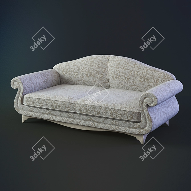 Modern 3-Seater Sofa 3D model image 1