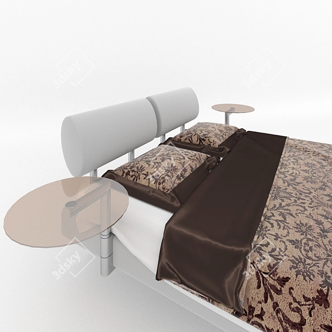 Cozy Bed Set: Stylish and Comfortable 3D model image 2