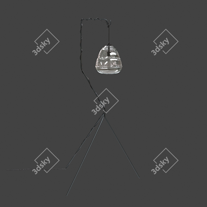 Eternal Glow Roman Ring Floor Lamp 3D model image 2