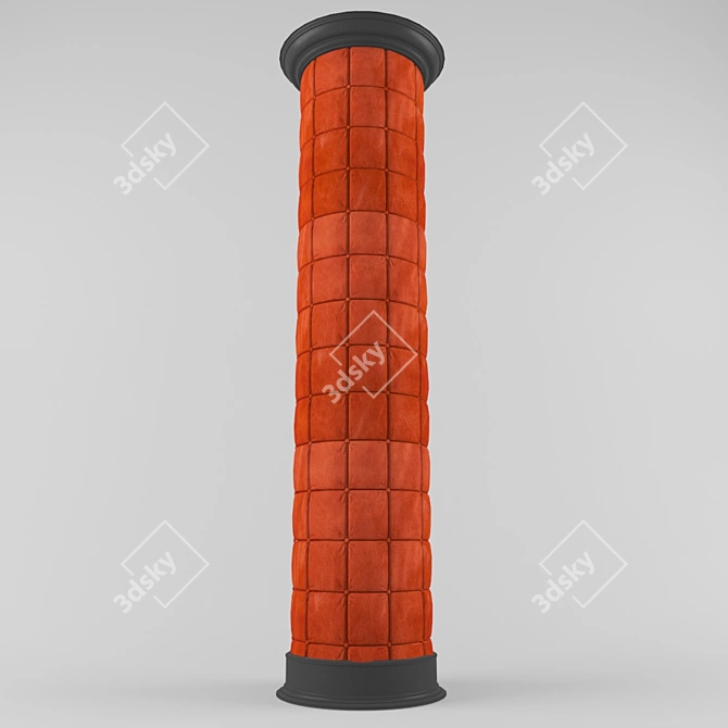 Elegant Fabric Upholstered Column 3D model image 1