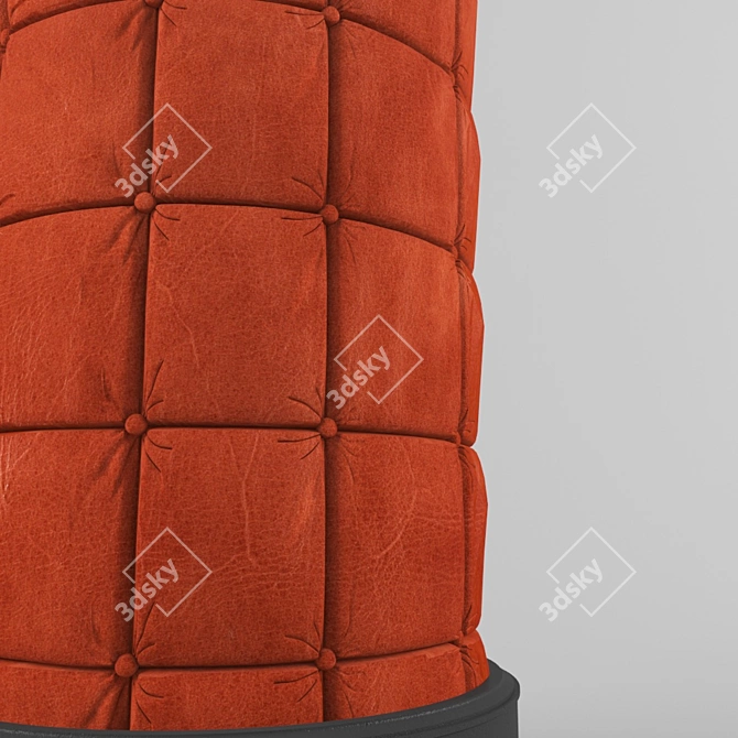 Elegant Fabric Upholstered Column 3D model image 2